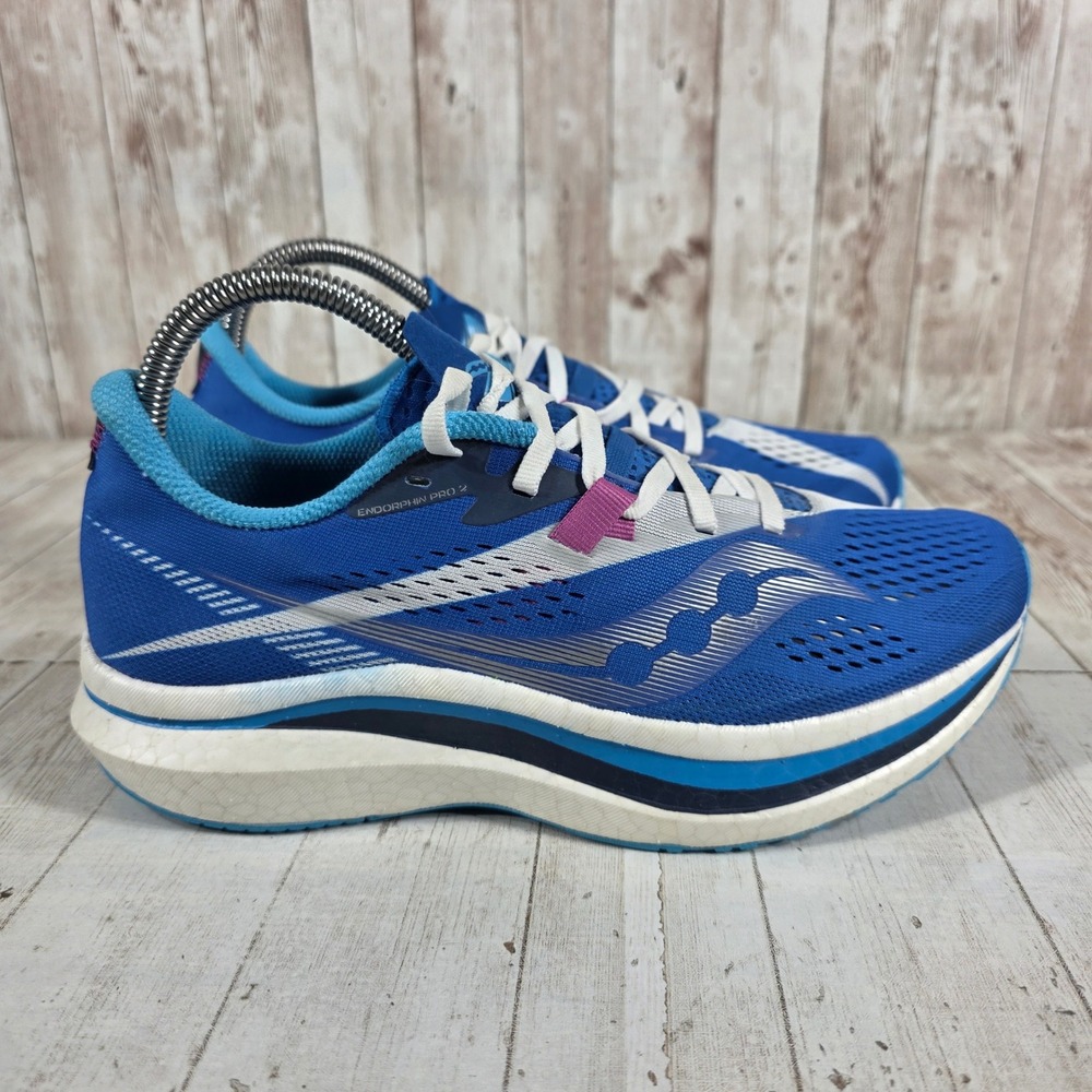 Saucony Endorphin Pro 2 Womens Running Shoes Blue White S10687-30 Size 8